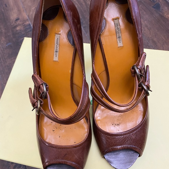 Chestnut leather Mary Jane heels 👠 - Picture 3 of 8